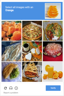 WordPress recaptcha image verification