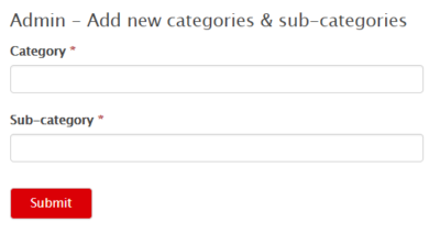 wordpress classified ads category form