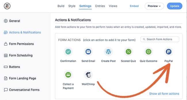 How to add PayPal to forms in WordPres
