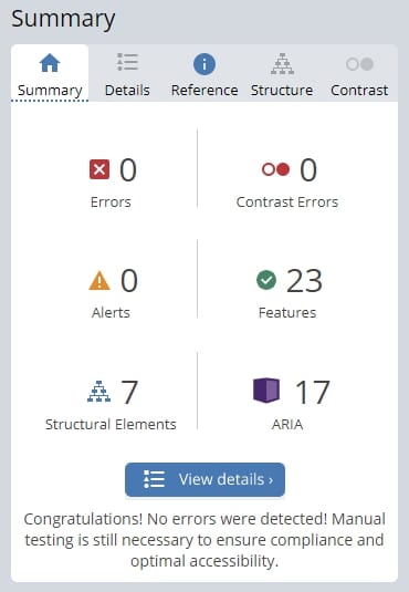 Formidable Forms WCAG Evaluation - Zero Errors