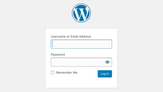 Default WordPress Login Form