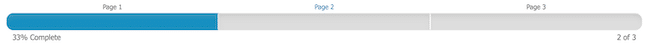 Progress bar on a multi-page questionnaire