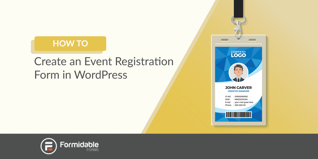 How to create an event registration form in WordPress