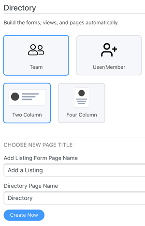 Team directory builder