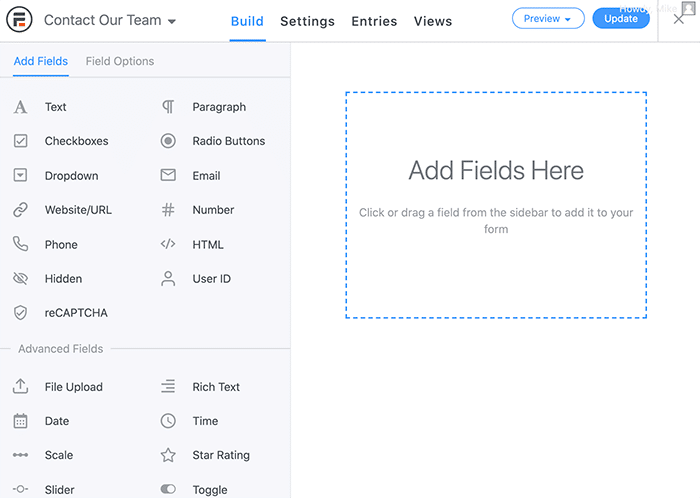 edit scheduling form