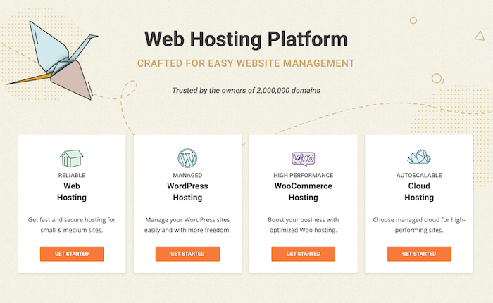 The home page for the Siteground WordPress hosting provider.