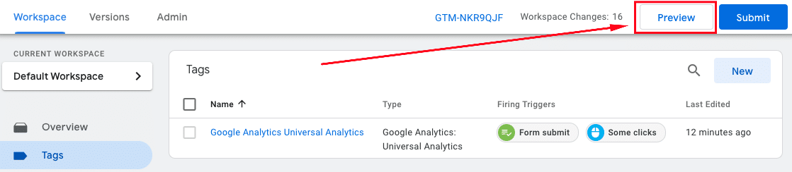 refresh Google tag manager form submit tags