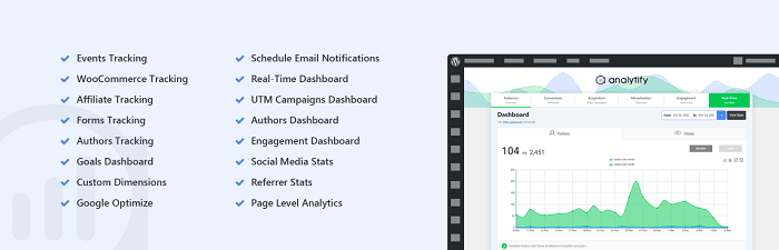 Analytify visitor tracking plugin for WordPress