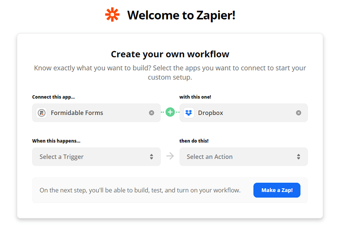 A new Zapier trigger to upload from WordPress Dropbox forms.