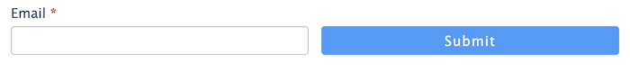 Subscription form with email and submit box inline for a horizontal layout