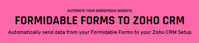 WordPress Zoho forms for Formidable plugin