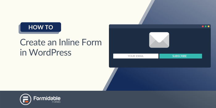 how to create an inline form in WordPress