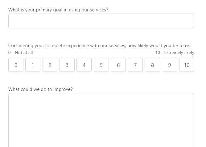 Asking users an open-ended question within an NPS survey