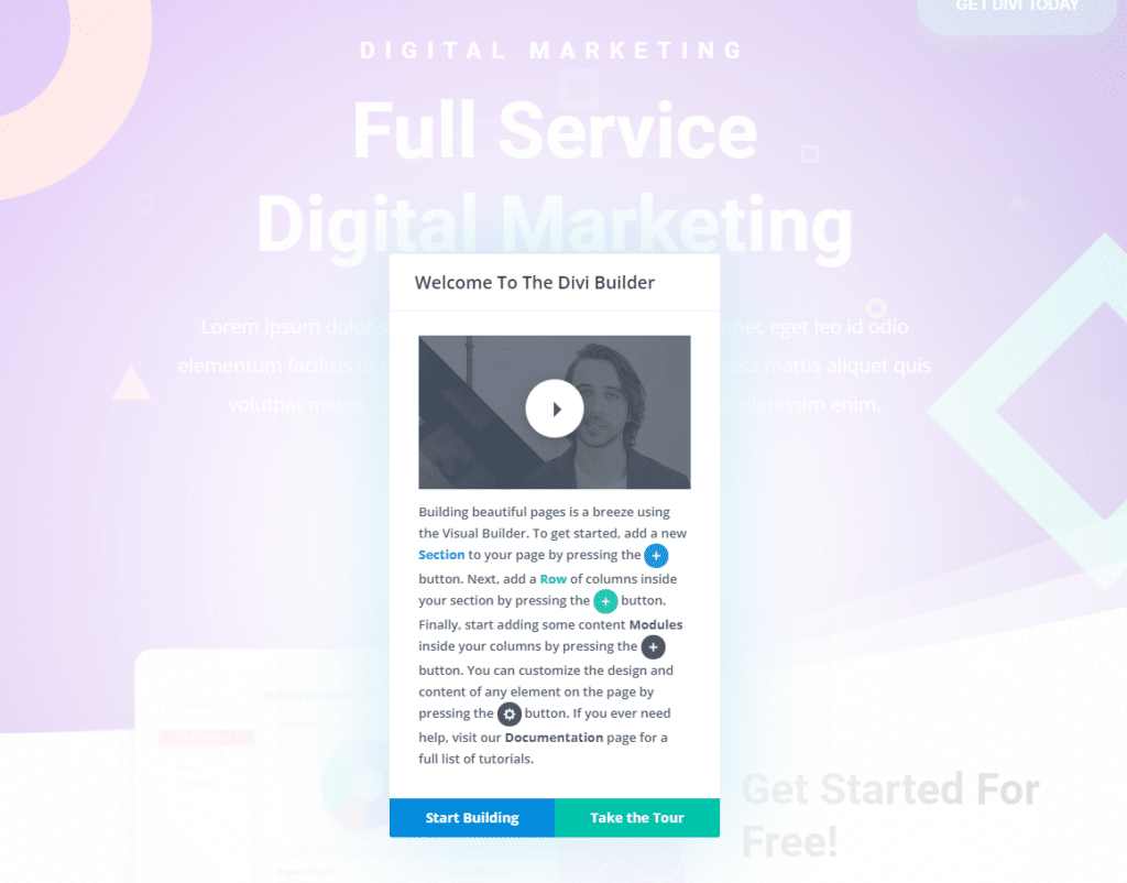 The Divi builder