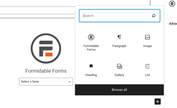 Formidable Forms block