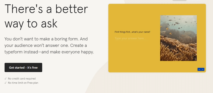 The Typeform survey maker