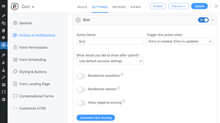 How to build an online exam. 