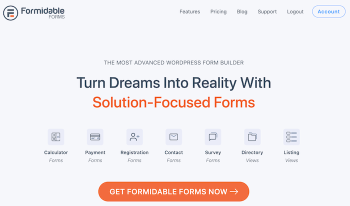 Formidable Forms is one the best online exam WordPress plugins. 
