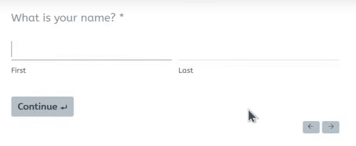 A conversational user signup form