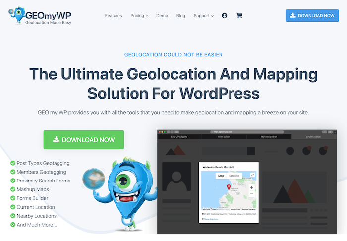 GEOmyWP geolocation plugin