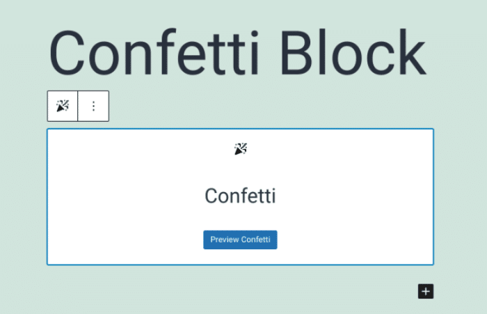 The Confetti block.