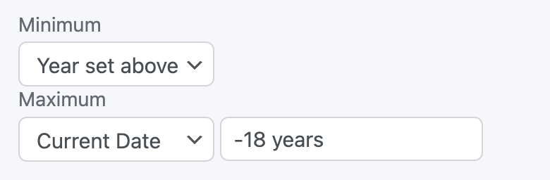 The way to add age restrictions to a WordPress form