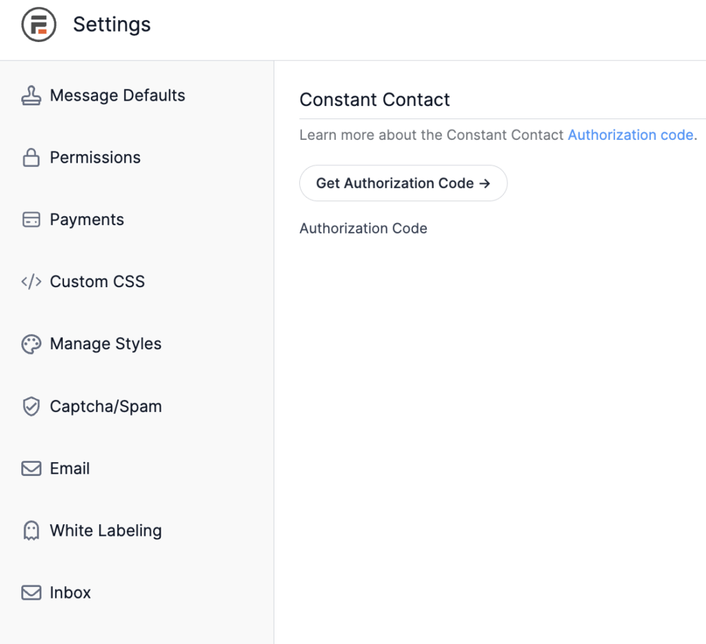Go to the settings of Formidable Forms and go to Constant Contact
