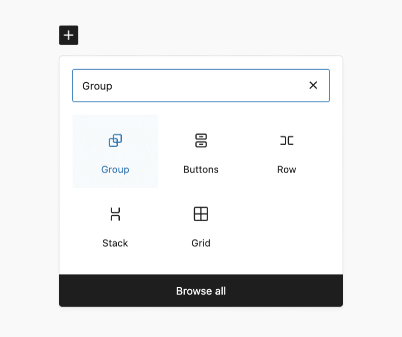 Add a WordPress Group Block