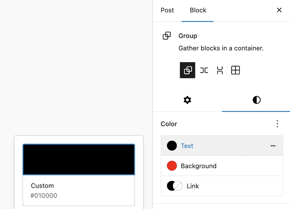 Select a color or gradient. You can also choose your text color.