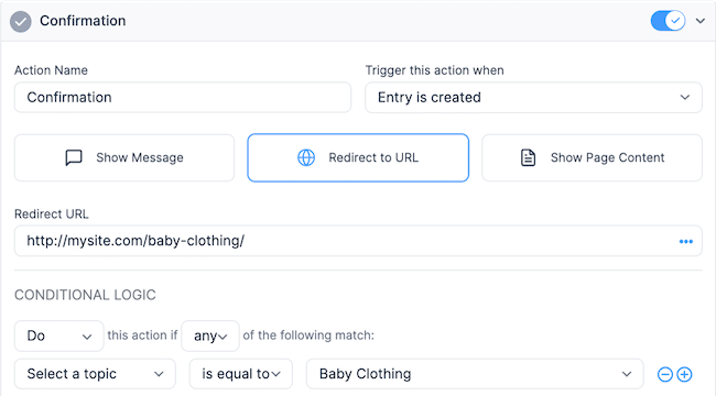 Form Success Confirmation