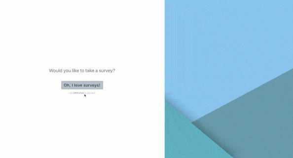 Example of a conversational survey form