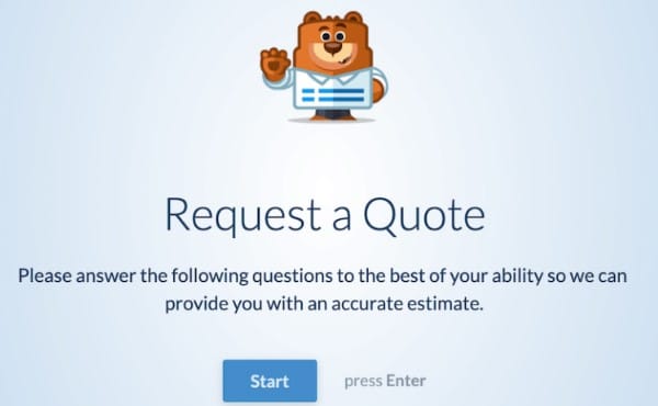 WPForms has exactly the features to compare to Typeform.