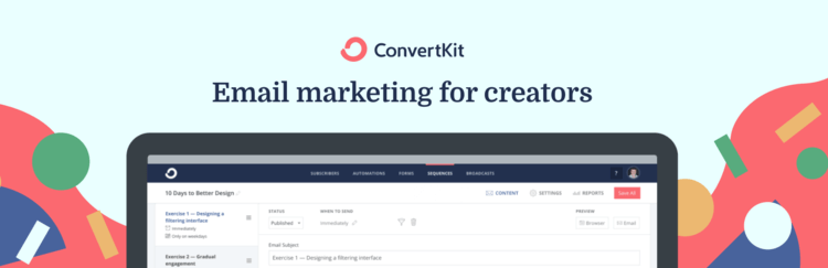 ConvertKit banner can be used as an autoresponder for WordPress