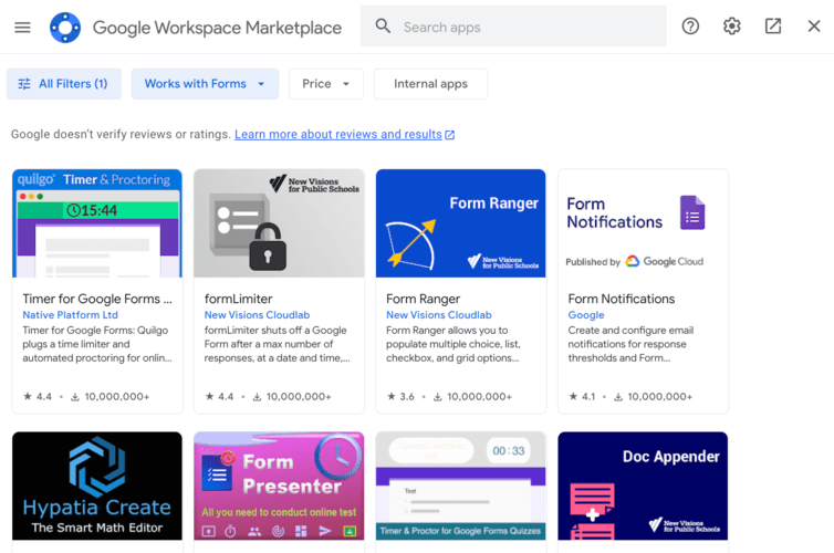 Google Forms integrations