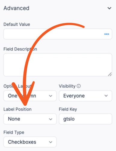 Label position setting
