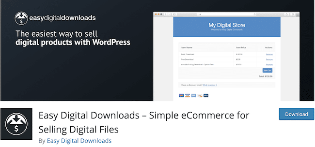Easy Digital Downloads WordPress PDF download plugin for eCommerce