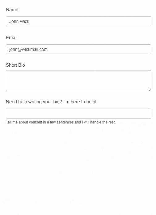 AI Bio Writer