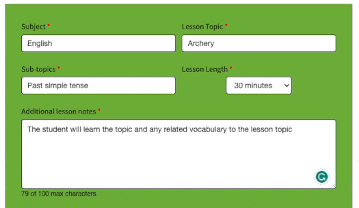 Lesson generator