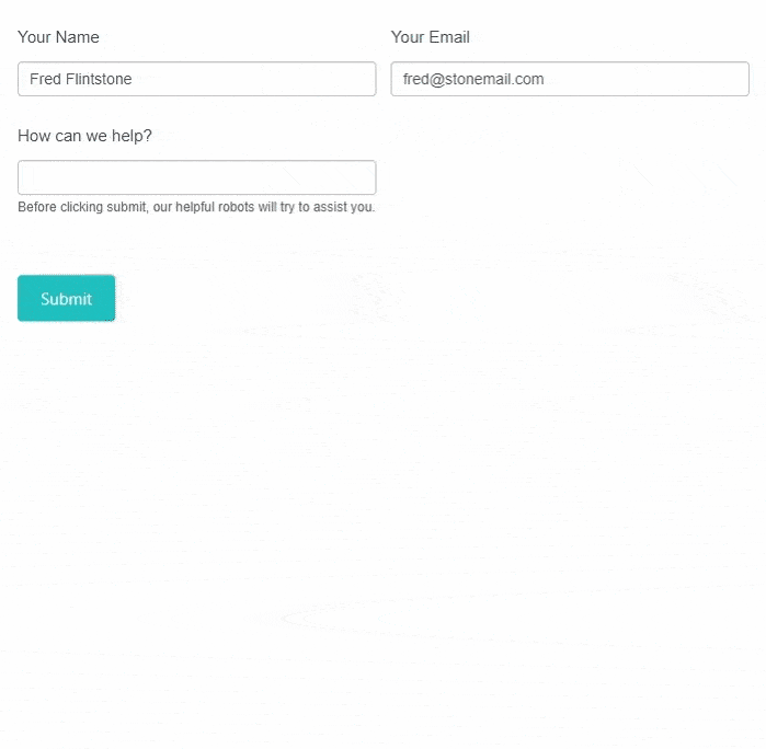 Our AI field can help customer support.