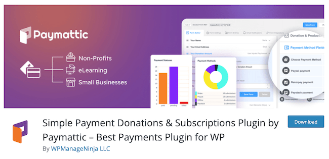 Paymattic WordPress payment plugin
