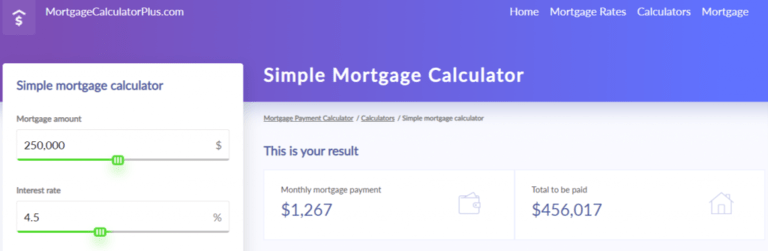Simple Mortgage Calculator