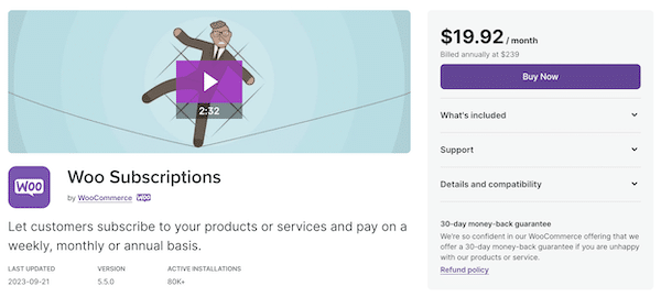WooCommerce Subscriptions banner