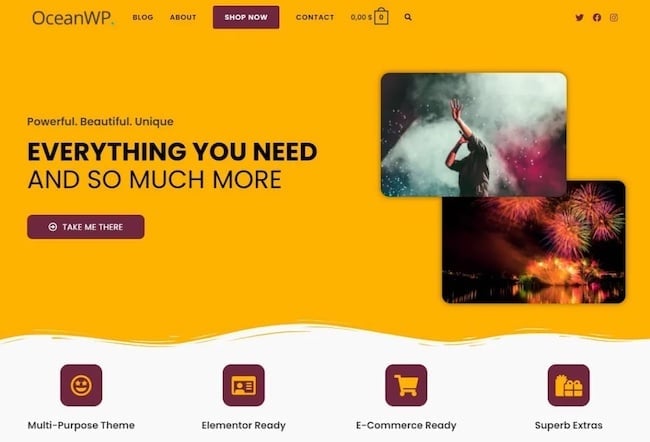 Popular free WooCommerce theme, OceanWP
