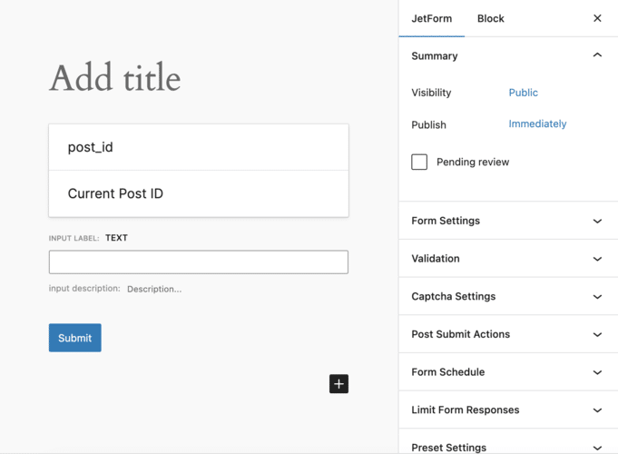 JetFormBuilder contact form builder