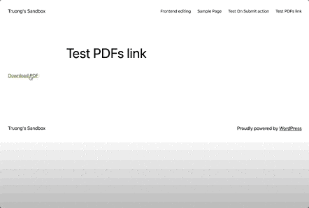 Example of a PDF menu with Formidable Forms