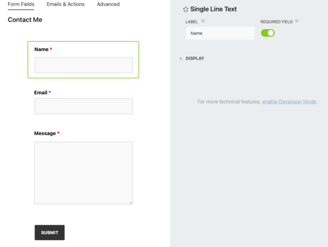 Ninja Forms form builder