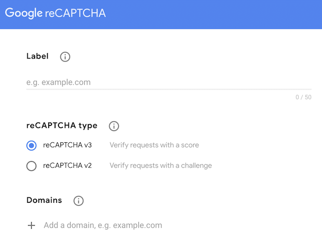 How to create a Google invisible reCAPTCHA key