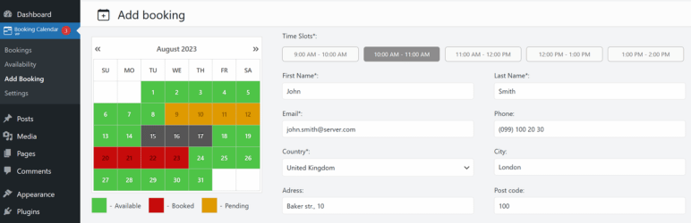 WP Booking Calendar banner
