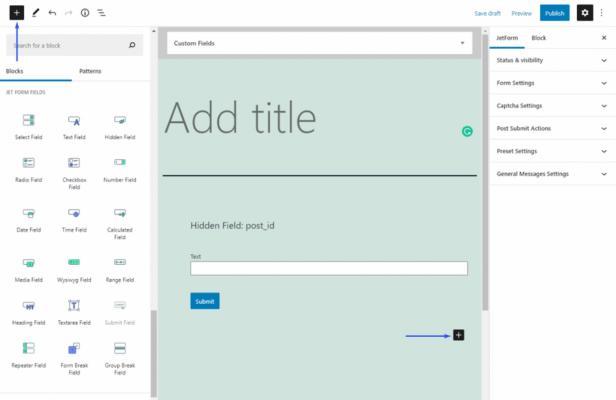 JetFormBuilder's form builder