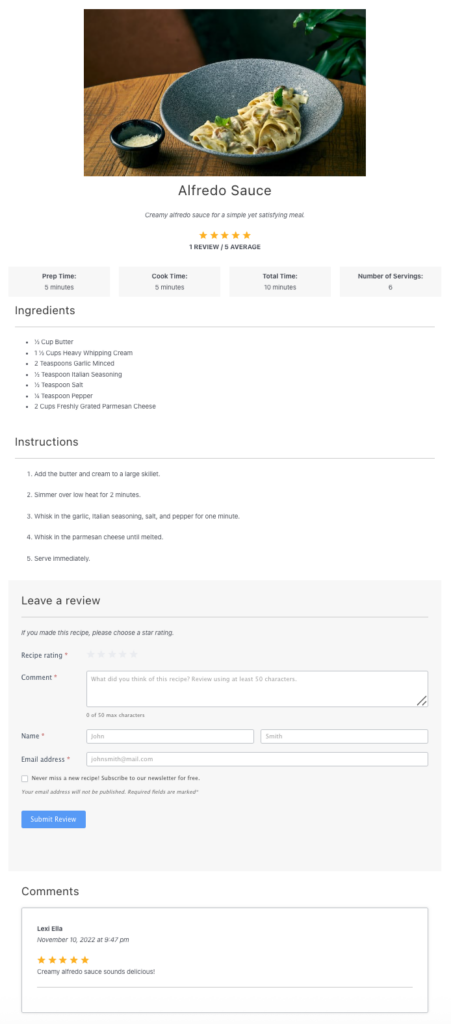 Recipe Template - All Recipes Recipe Detail Page